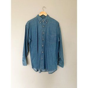 Most Wanted Mens Button down Denim Shirt Cotton Medium